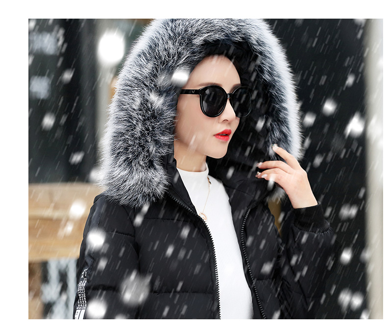 Cộng với phân bón XL phụ nữ mùa đông lỏng lẻo quần áo cotton 220 kg chất béo chị dày áo bông lông lớn áo phao lông vũ uniqlo nữ