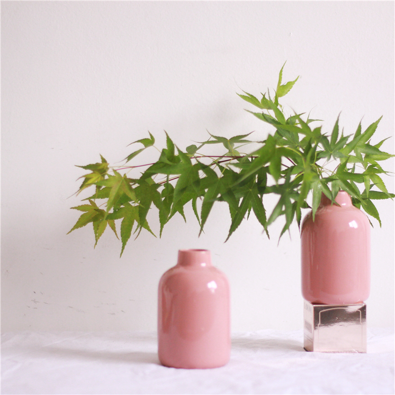 Minimalist ceramic small vase hydroponic vase flowers table of flowers table single flower and swing piece mini-floral