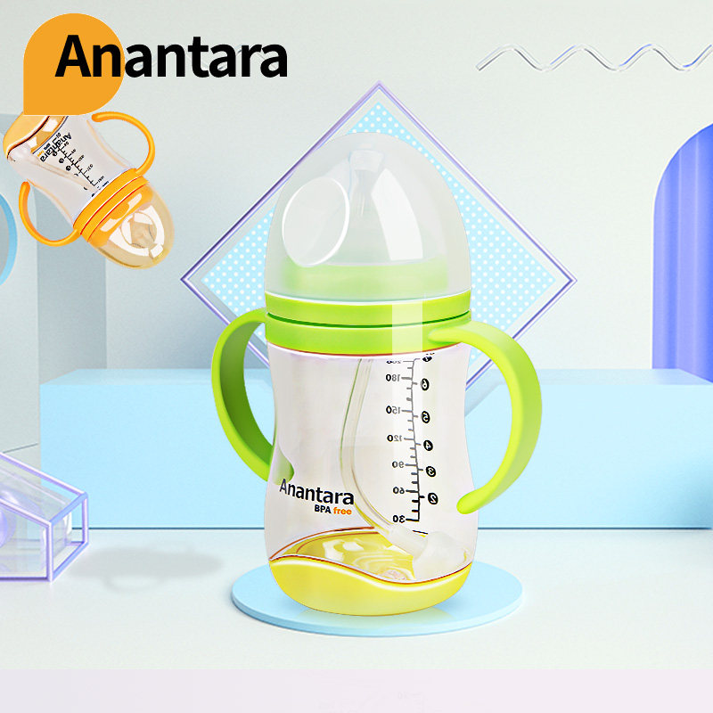Ennotong ppsu drop-resistant wide mouth diameter catch warm baby bottle Mengwa anti-flatulence newborn baby maternal and baby products