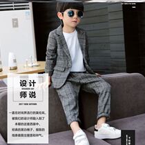 Host baby wedding handsome formal suit children boy suit spring and autumn dress in the big boy foreign style British style