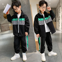 Childrens clothing spring boys suits 2021 new childrens spring and autumn Korean version of the trendy big boy handsome boy