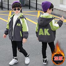 3-year-old mens winter suit with hood can not be removed childrens casual