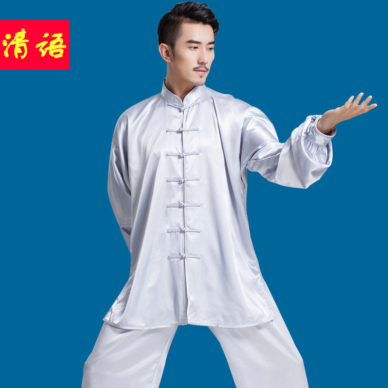 Tai chi uniforms spring and summer male and female martial arts to be served with flutter taijiquan South Korean silk China Wind age Kung Fu Martial Arts Practice