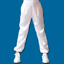 Milk silk tai chi pants Childrens martial arts clothing training pants mens and womens childrens kung fu performance loose summer practice pants