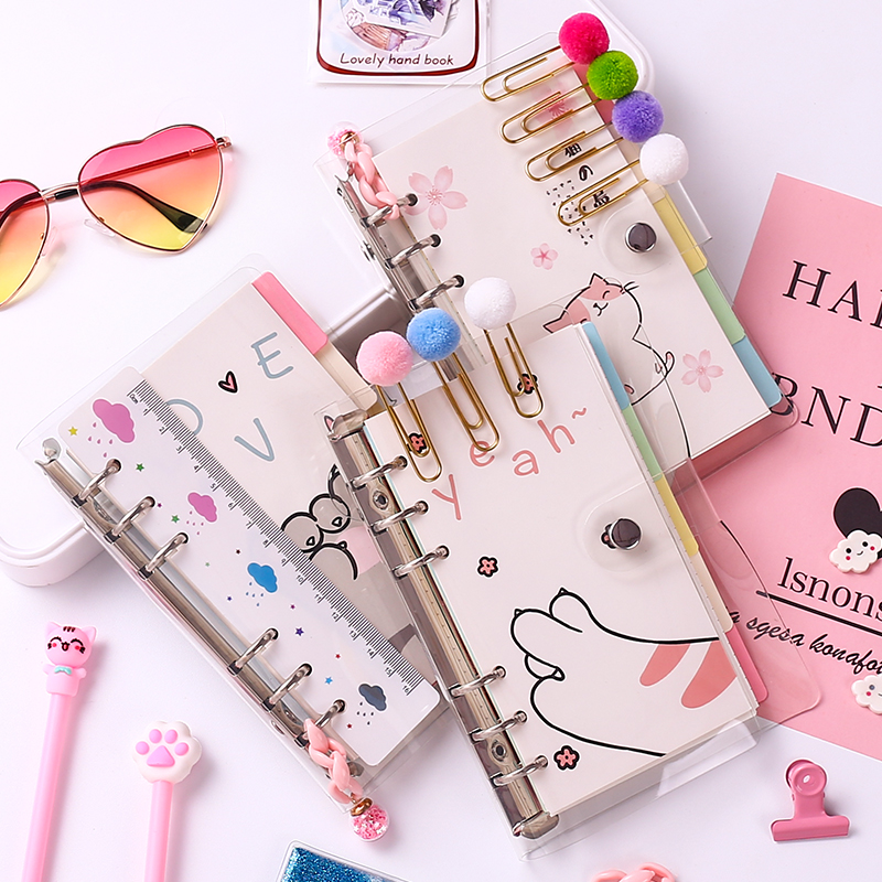 Loose-leaf Stars Karate Moto box Girl Hearts Cute Streaming net Red Shake Sound Hand Ledger Ben Suit Cane Notebook