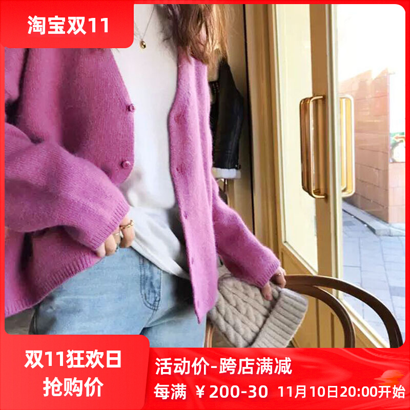 Sweater women's 2022 new fashion sweet, loose and lazy style long-sleeved knitted cardigan sweater coat women's trendy outer wear