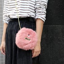 Japanese FUDGE magazine Accommode popular Monster hair chain shoulder shoulder bag