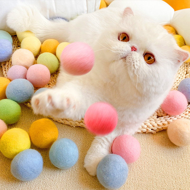 Kitty Toy Supplies Gross Ball Cat Ball Pet Grindrops Nibble With Small Young Cat Pure Wool Tease Cat Self-Stifling Toys-Taobao