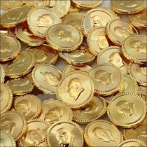 Chairman Maos badge Mao Zedongs commemorative badge Golden gold-plated Cultural Revolution badge diameter 2cm