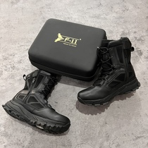 F11 Jueying high-top tactical boots summer ultra-light breathable shock-absorbing zipper combat boots Kirin functional outdoor training shoes
