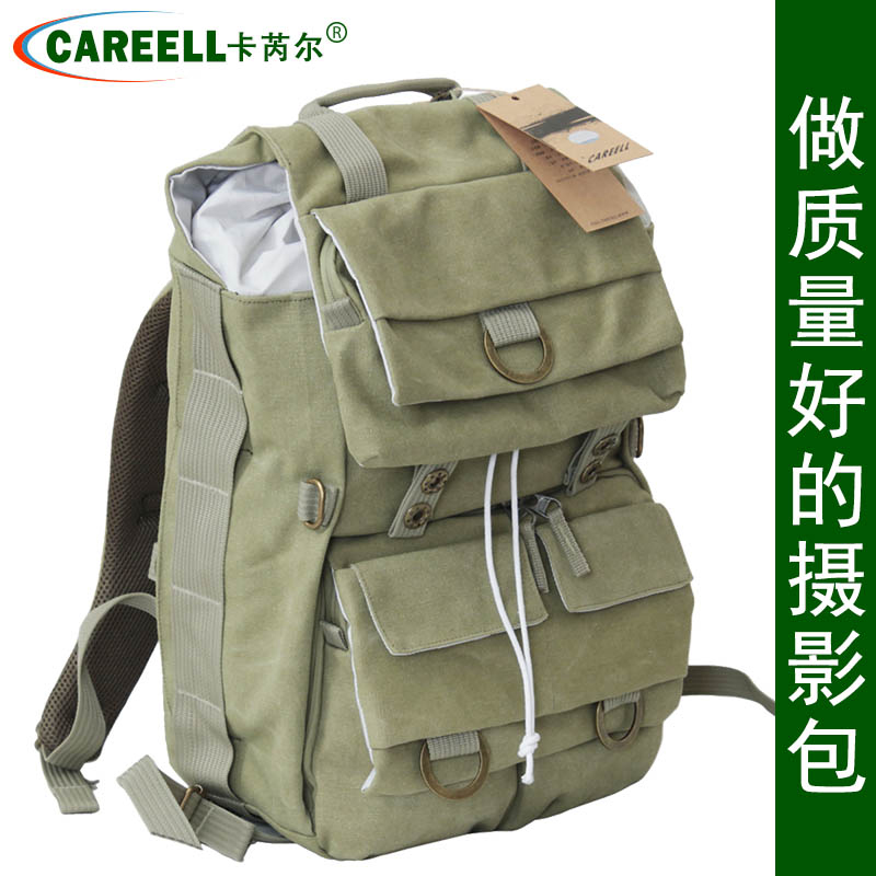 Karel C003 retro canvas professional single eye camera bag photographic bag double shoulder waterproof large capacity man bag