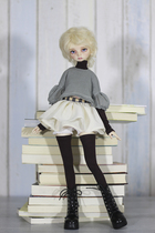 BJD baby dress 1 4 Giant Baby gray Green Lantern sleeve top chiffon Tuffon Puff skirt set ~ is set ~