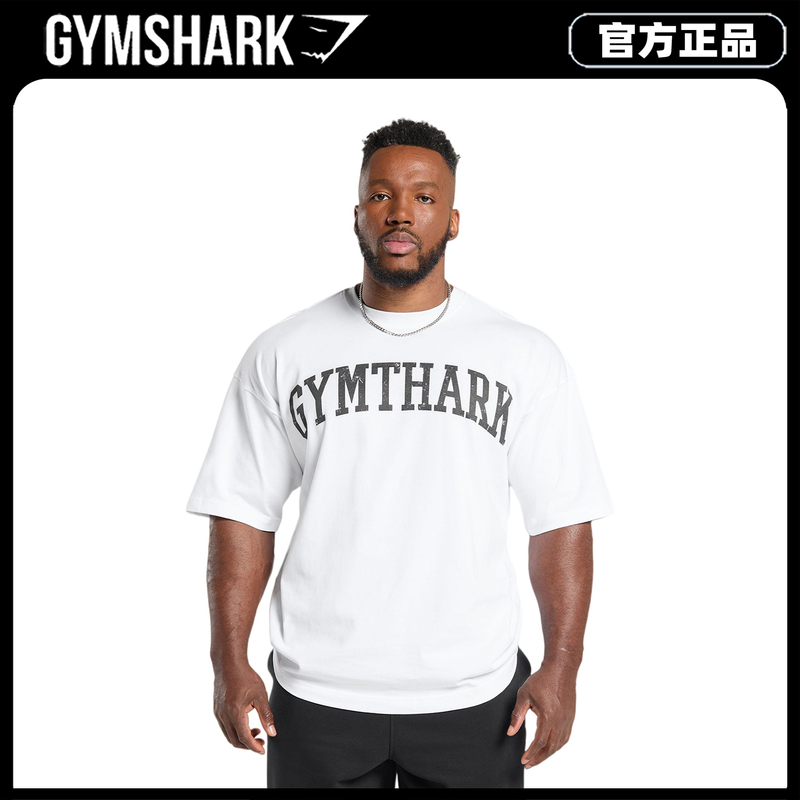 Gymshark Cbum Collaboration Chris Heavy-Duty Pure Cotton Short-Sleeve Loose Fit Workout Training Top Fitness T-Shirt for Men Gymshark Cbum Collaboration Chris Heavy-Duty Pure Cotton Short-Sleeve Loose Fit Workout Training Top Fitness T-Shirt for Men
