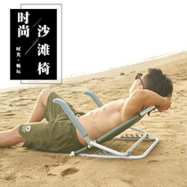 ins seaside ultra-light leisure bed outdoor portable backrest cushion balcony beach outdoor courtyard folding recliner
