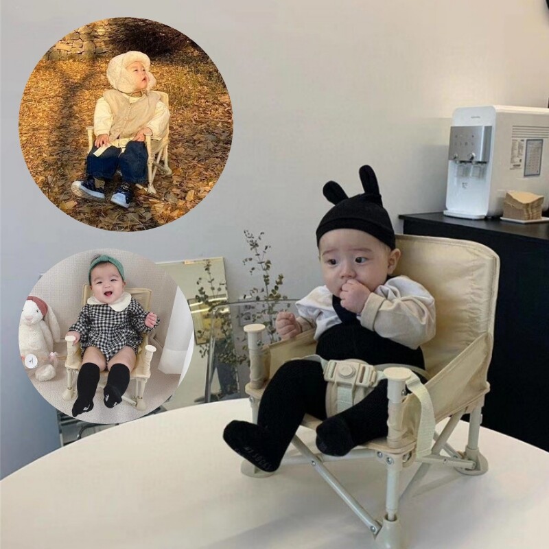 ins picnic portable beach chair Korean baby dining chair photo beach folding chair children outdoor holiday multipurpose