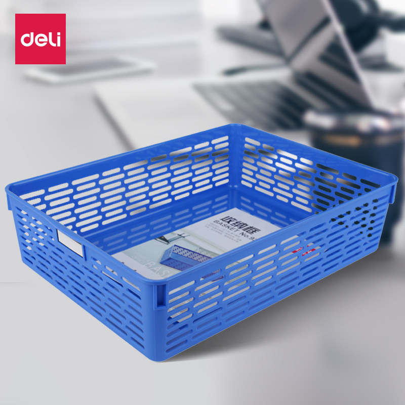 Powerful document basket voucher basket A4 storage basket mesh document basket multi-functional document plastic basket financial storage basket desktop office supplies finishing rack data basket storage box data box