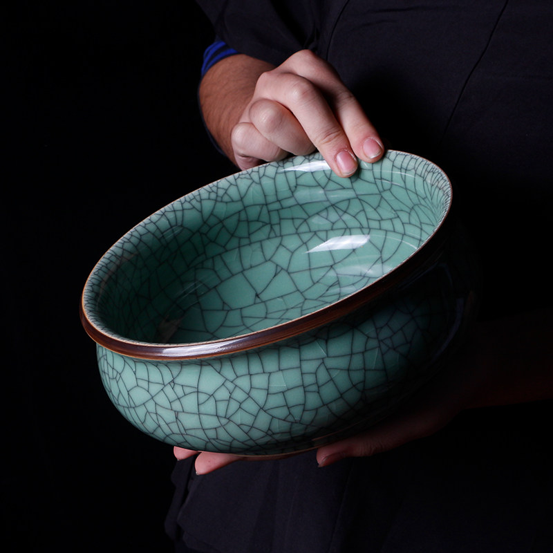 Classical Chinese ceramic ice split piece brush wash Jingdezhen furniture living room Xu angbo ancient frame porcelain