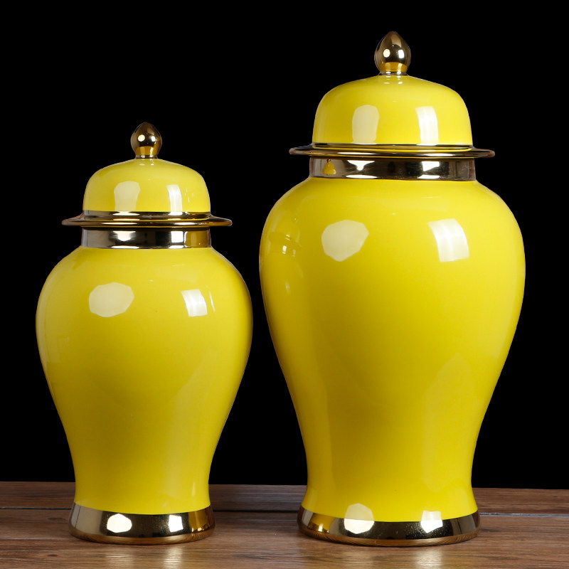 Ceramic vase ornaments storage tank living room flowering modern neoclassical model room home wine cabinet decoration