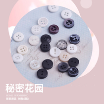 White shirt decoration button small button button cardigan four eye button clothes accessories twist buckle round shirt buckle for men and women