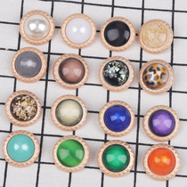 Metal Buttons Joker Retro Coat Trench Fashion Coat Decoration Pink Candy Color Round Big Button