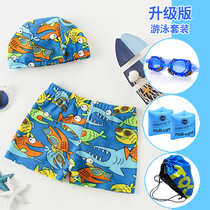 Childrens swimming trunks Boys cute flat angle small baby split swimsuit Large boy boys hot spring beach swimming trunks tide