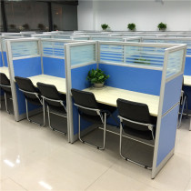 Customized fully enclosed sound insulation self-study table double screen partition one-to-one school desks and chairs training table