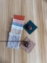 Retro cotton and linen yarn coasters plain double-layer absorbent tea cup mats simple coffee table tabletop cups and plates decorative tablecloth mats