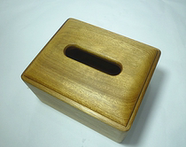 Golden silk Nanmu bread household paper tissue box Solid wood