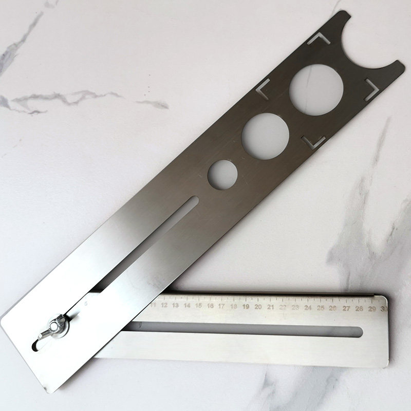 Paving tile drilling Drilling rig Drilling mud bricklayer artifact Multi-function universal drilling ruler Universal ruler tool