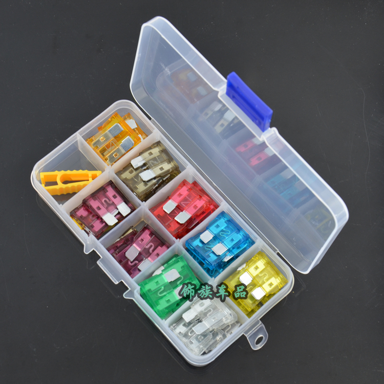 Car fuse insurance piece Car insurance insert small set with storage box extractor