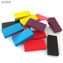 Color small wooden blocks diy building model materials creative wood wood strips wood chips popular science production 20 pieces