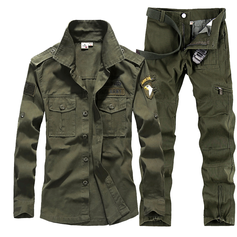 Outdoor camouflage suit suit male wear-resistant special forces military training Military fan combat training uniform Military tooling fashion female tide