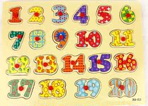 Special price childrens early education puzzle with handle 1-20 intelligence digital grab board stereo puzzle wooden toy