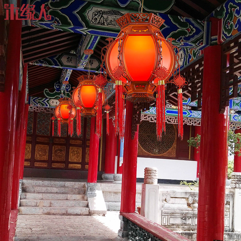 中式灯笼古典宫灯!红彤彤喜庆到爆!乔迁阳台庭院必备神器!-酒店-淘宝好物网