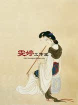 Gongbi painting White sketch manuscript Lady drawing White sketch Flower and bird painting Character painting Industry calligraphy