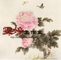 Meticulous painting White drawing painting flower and bird painting living room painting figure painting homework painting