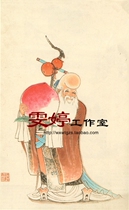 Gongbi painting white drawing background drawing line drawing White drawing Birthday star Fairy character Face painting Flower and bird painting Character painting book of business