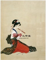 Gongbi painting white sketch background character painting Lady drawing White sketch flower and bird painting painting industry