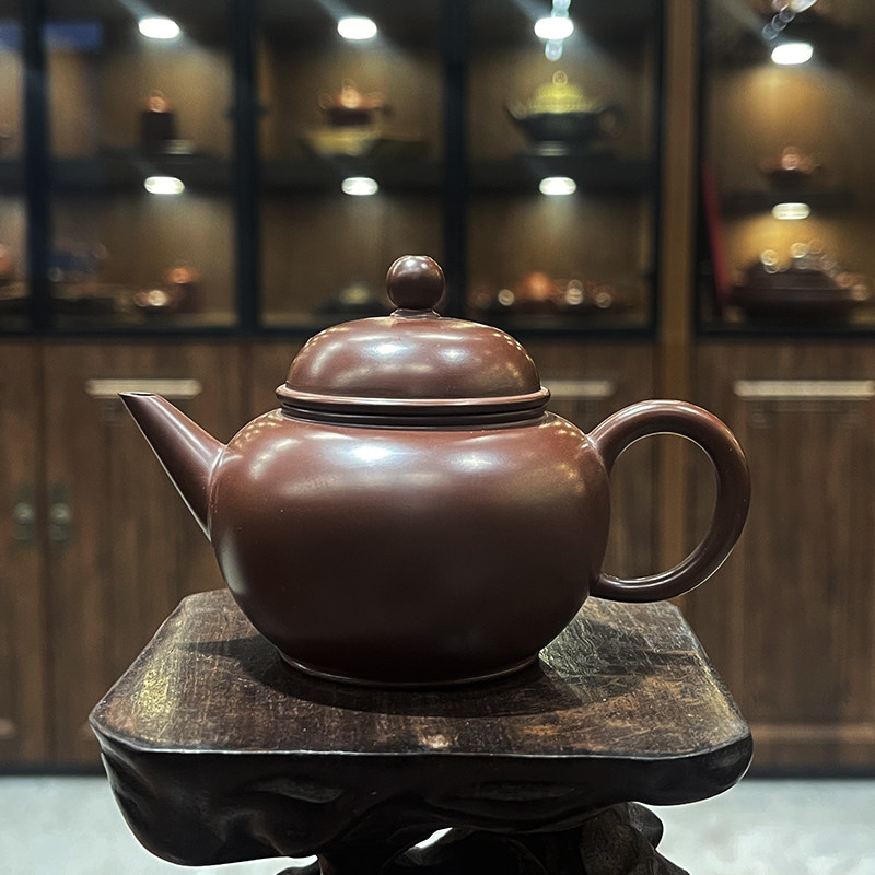 潮州朱泥手工茶具老安顺燕城茶壶中式复古水平壶纯手工制作-Taobao-Tmall