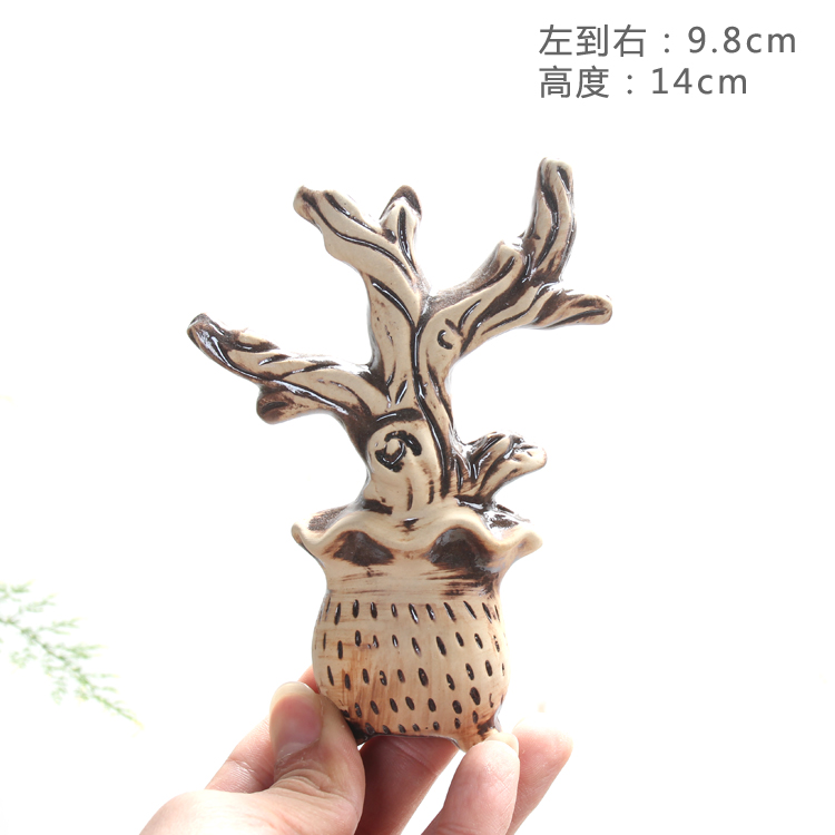 Chi nhánh đĩa thịt gốm trang trí nhỏ đồ trang trí vi cảnh vườn cung cấp cảnh quan mọng nước phụ kiện DIY - Nguồn cung cấp vườn bình tưới cây cảnh