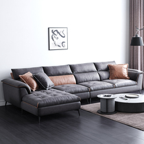 Nordic light luxury technology cloth sofa combination household small apartment minimalist down sofa Italian fabric sofa set
