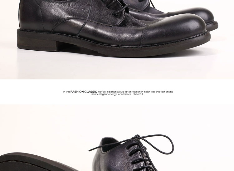 Da mới retro quy trình rửa tay giày nam đế thấp British Bullock gấp xu hướng giày da đầu tròn - Giày thấp