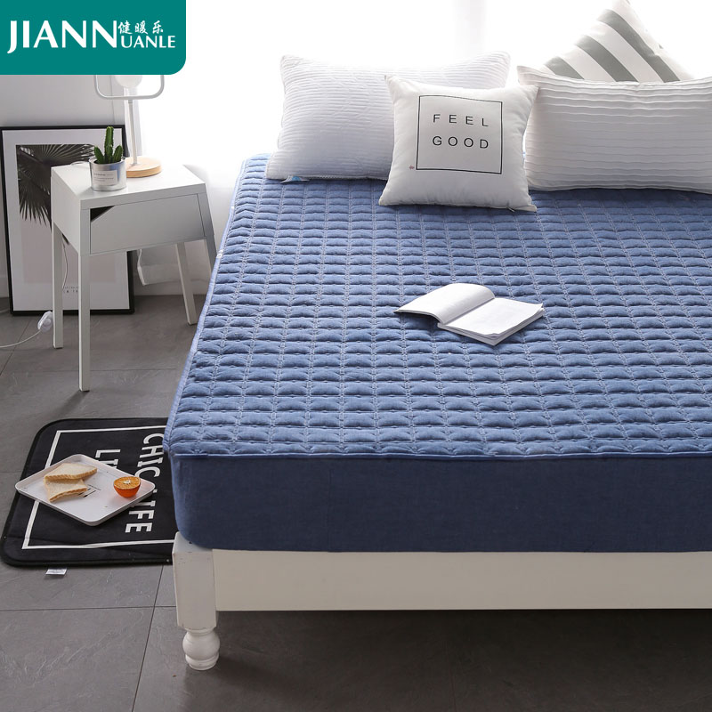 Washed cotton bed sheet Single piece thickened padded Simmons protective cover Bed sheet cover Bed cover Cotton-wrapped bed sheet cover
