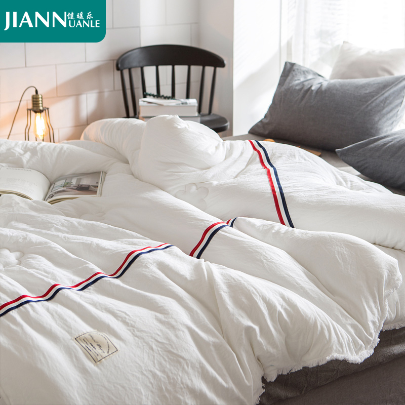 Winter thickened warm quilt core Spring and autumn single double quilt feather velvet winter quilt Student quilt dormitory thickened quilt