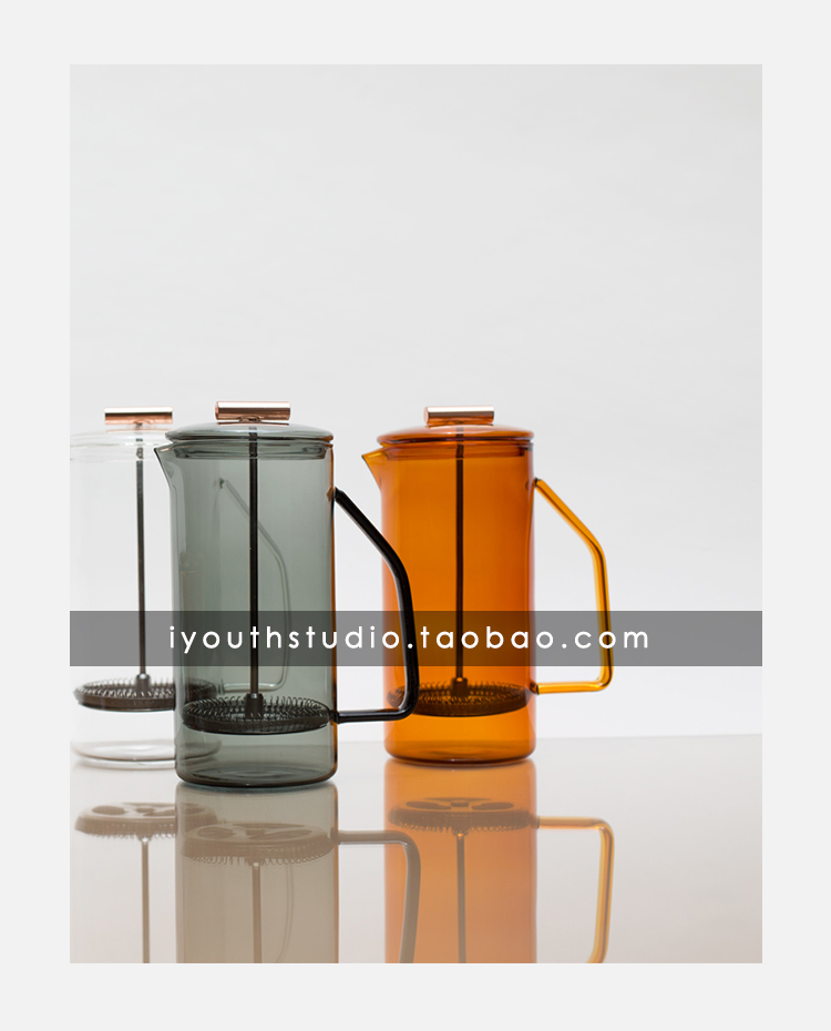 IYOUTH進口美國設計品牌YIELD法壓壺咖啡壺陶瓷茶壺玻璃水杯套裝咖啡壺器具