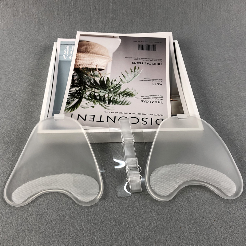 Lady Pop Lady Inflatable Chest Patch Snap Wedding photo Special without shoulder strap lingerie transparent silicone Flanked Bra Magic Sticker