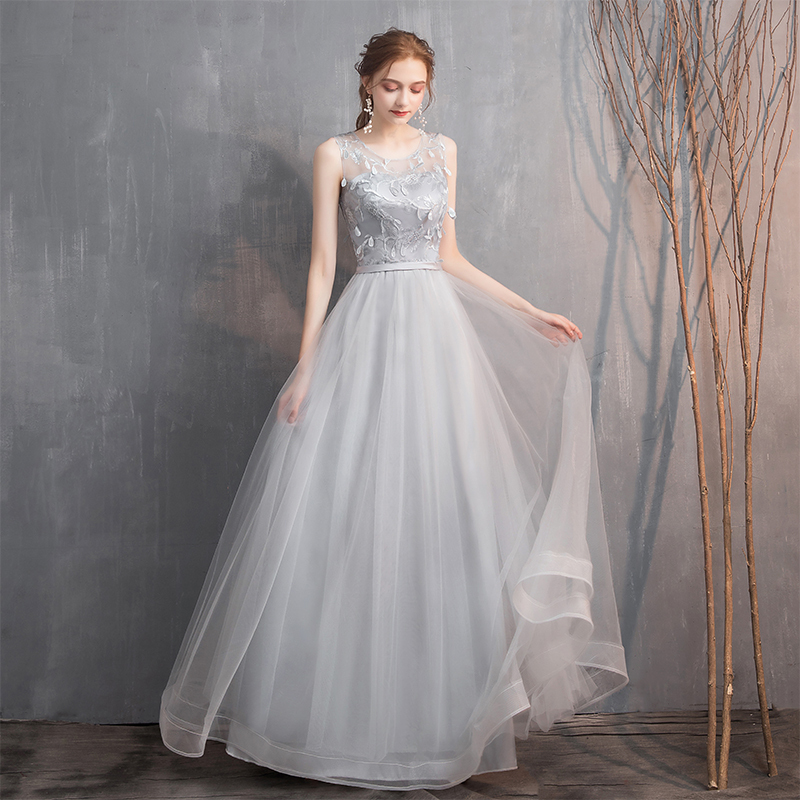 Evening dress prom gown Bridesmaid dress female banquet temperament slender sister group dress season party evening dress