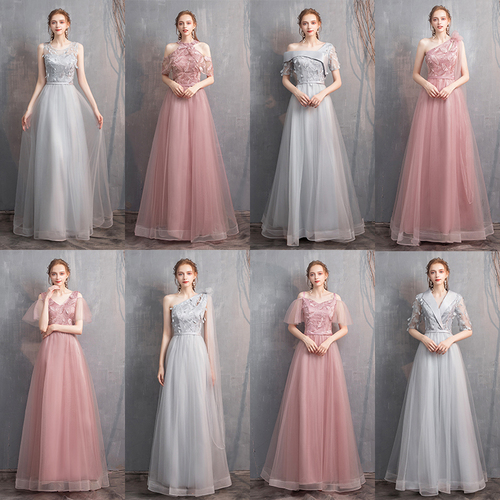 Evening dress prom gown Bridesmaid Dress slim girl dress banquet host celebrity temperament long birthday party dress