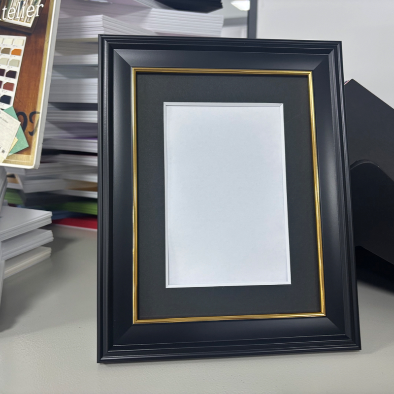 Photo Frame 6inch with Cardboard Backing, Black Gold Eco-Friendly Resin Photo Frame, Velvet Backing Board, Tabletop Decoration, Photo Cardboard Photo Frame 6inch with Cardboard Backing, Black Gold Eco-Friendly Resin Photo Frame, Velvet Backing Board, Tabletop Decoration, Photo Cardboard