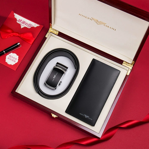 Armani, ремень, бумажник, подарочная коробка, комплект для друга, штаны, из натуральной кожи, подарок на день рождения